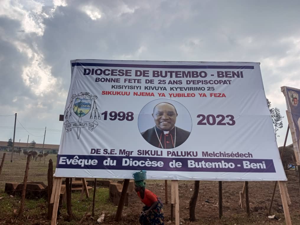 Butembo : 25 ans d’épiscopat de Mgr Sikuli Paluku Melchisédech, la préparation de l’esplanade de l’ITAV évolue très bien
