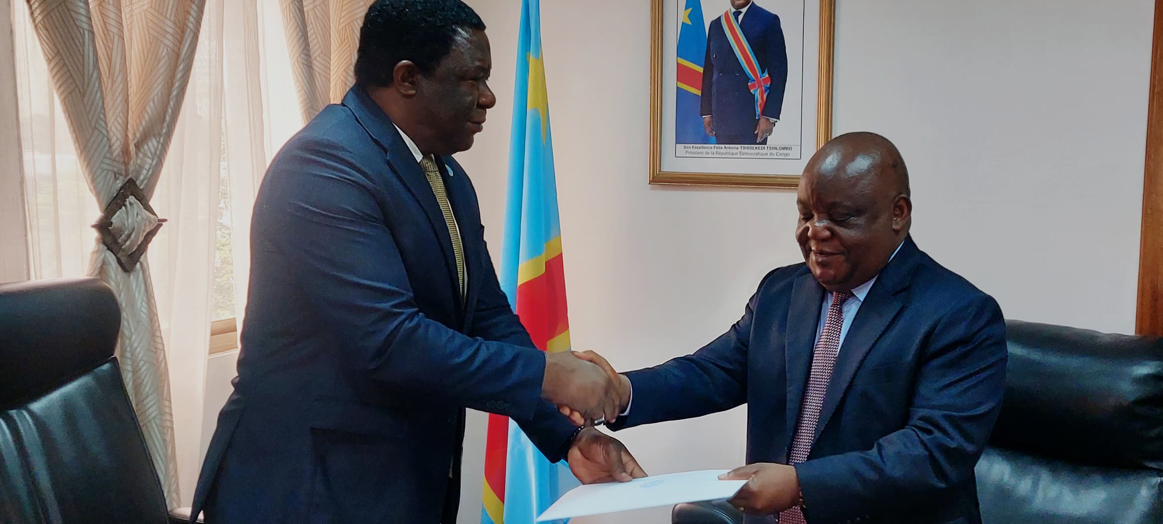 RDC-Présidentielle  : ce message de félicitation à Félix Tshilombo passé par le MinEtat Mbusa Nyamwisi 